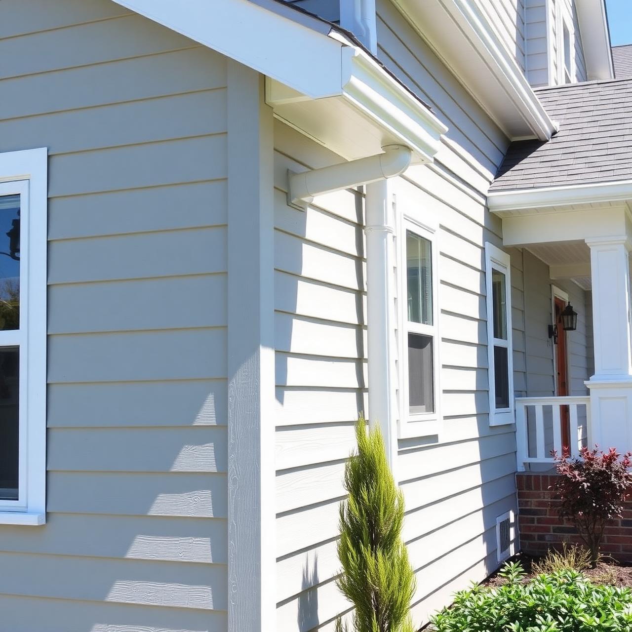 Home exterior with newly installed siding